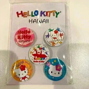 NWT Hello Kitty Pearl Harbor HAWAII exclusive tsuru pins set of 5!
